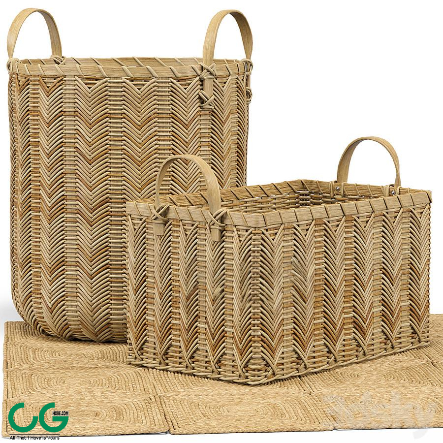 Petaluma Basket, Seagrass Squares Rug